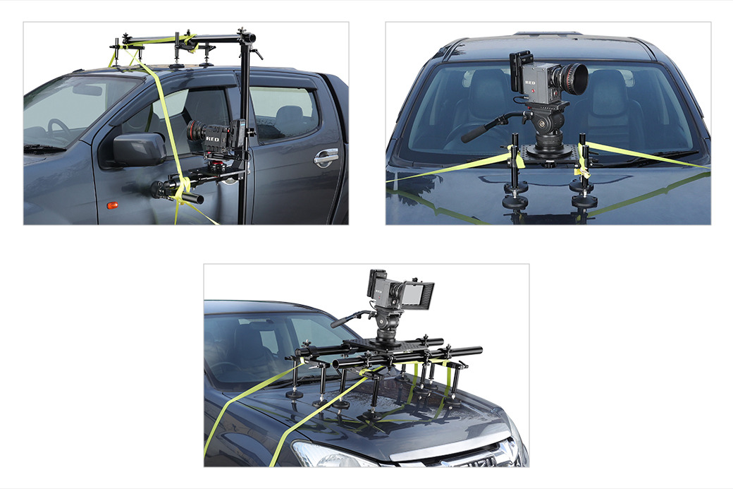 Proaim Scaff Tubes & Mitchell Camera Car Mount Grip Rigging Kit 