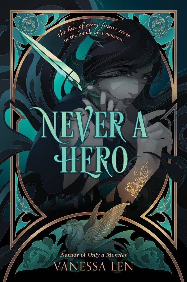 cover of never a hero by vanessa len