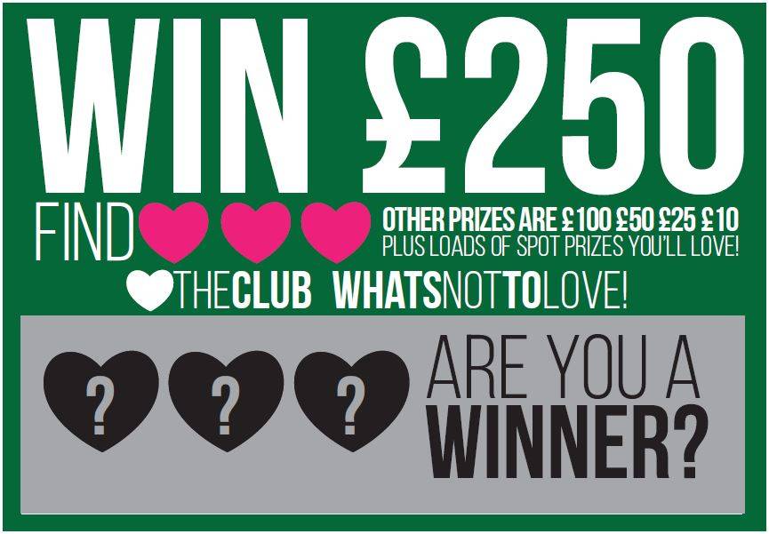 Win £250 With The Club Scratch Card