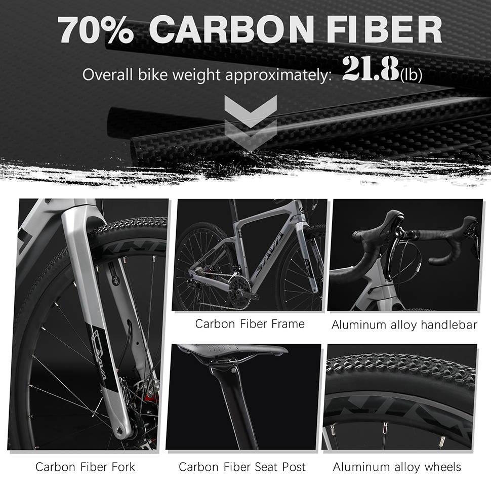 T800 carbon fiber frame-sava r11 carbon gravel road bike with shimano 105 22speed