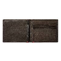 Leather Sculptor Cross Strap Walletチャコール Leather Sculptor Cross Strap Walletチャコール