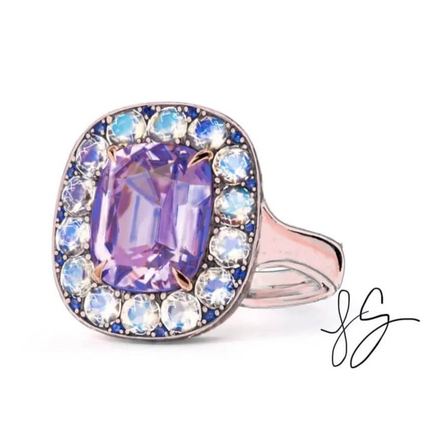 one of a kind gemstone ring design