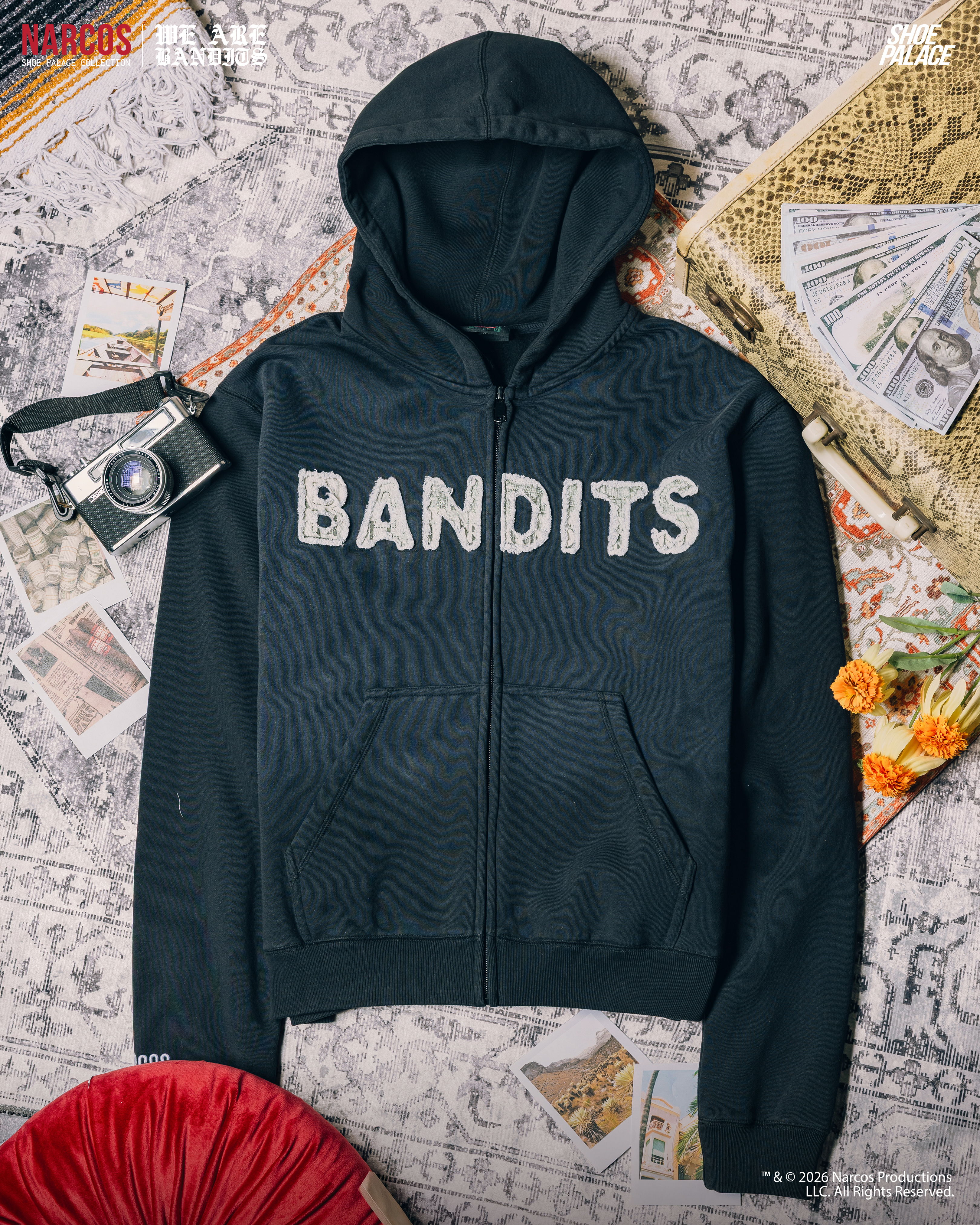 Black hoodie with 