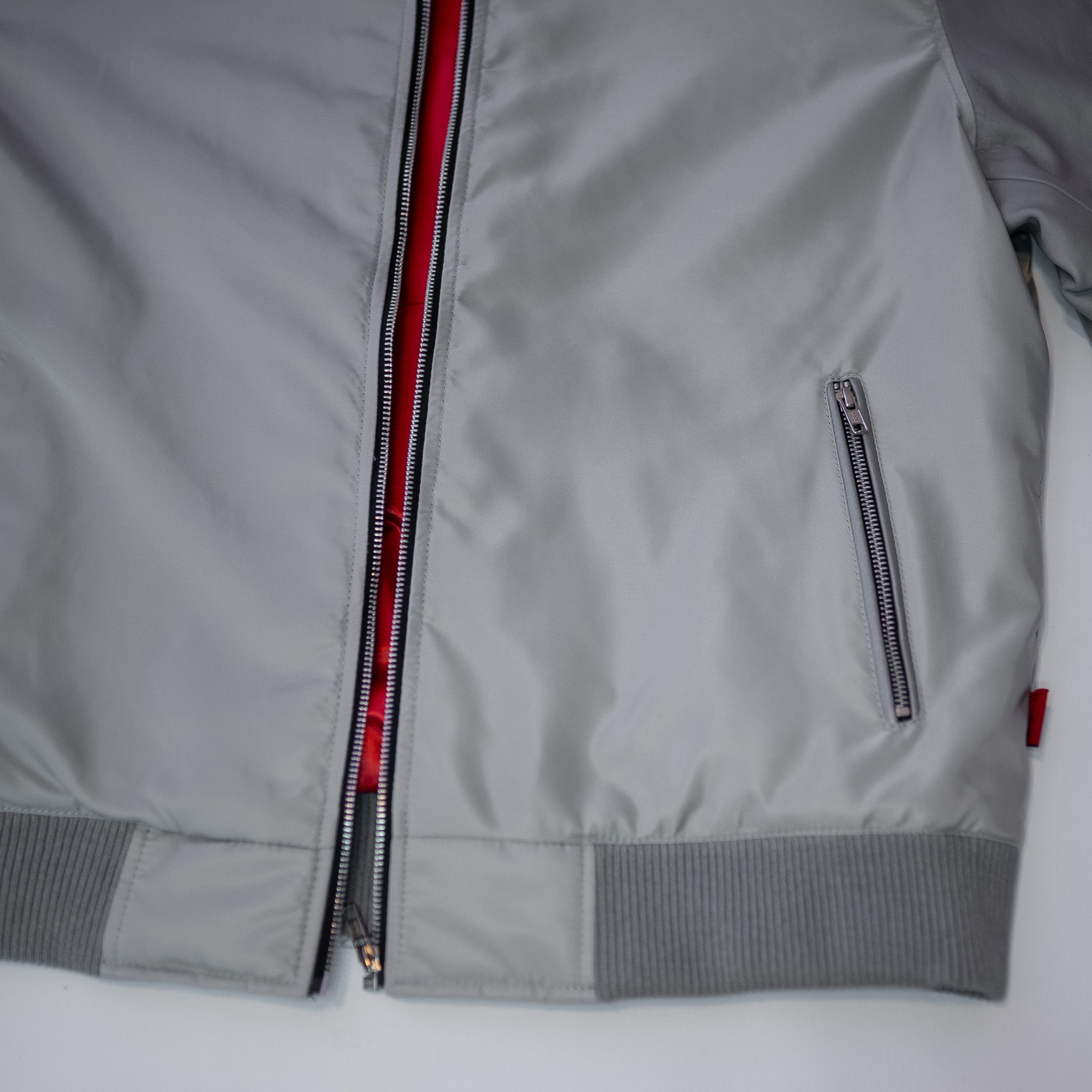 grey bomber jacket 
