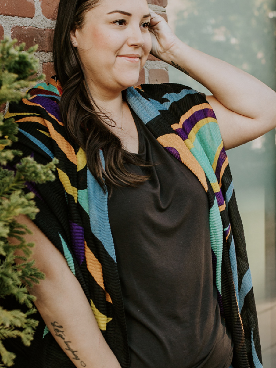 Light Saver (Raven) Eco Scarf by Maynard Johnny Jr.