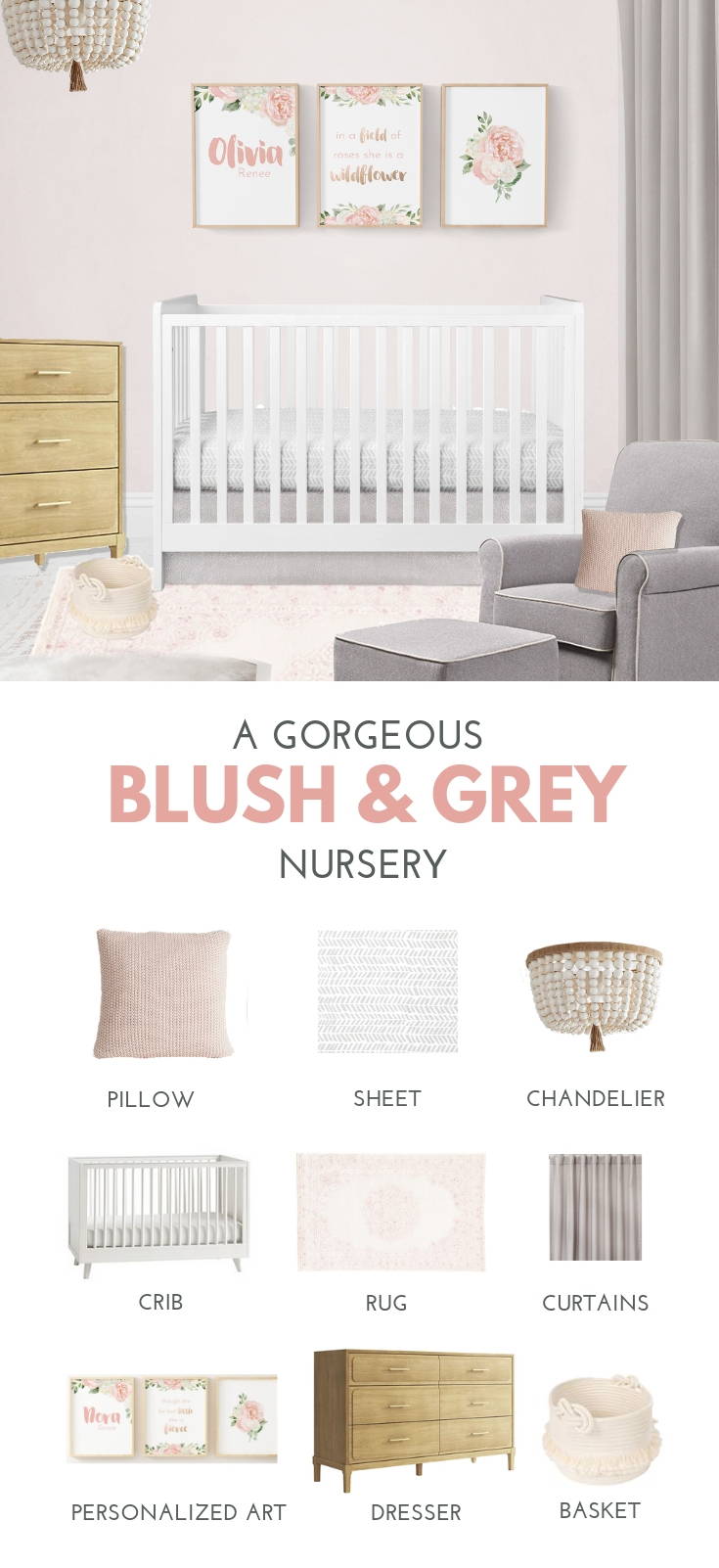 grey girls nursery