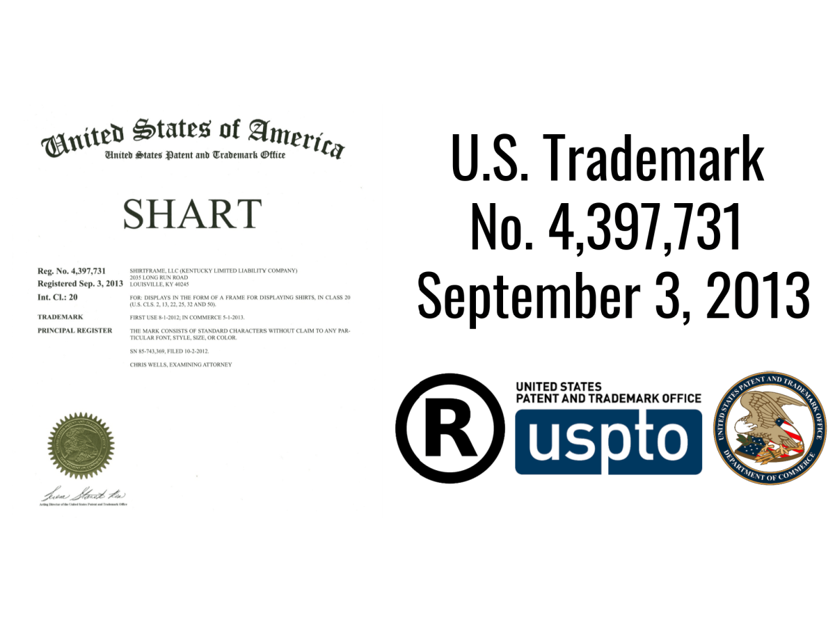 The Sharts own U.S. Trademark No. 4,397,731 for the term Shart