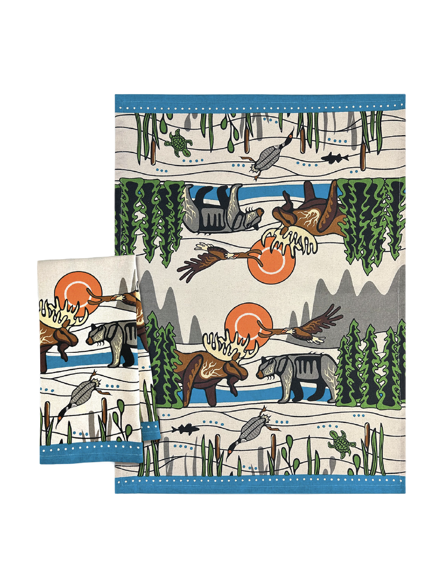 All My Relatives (Indinawemaaganidag) Tea Towel