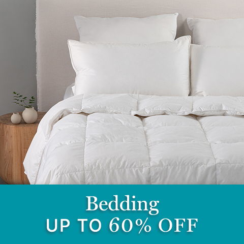 Bedding sale, up to 60% off