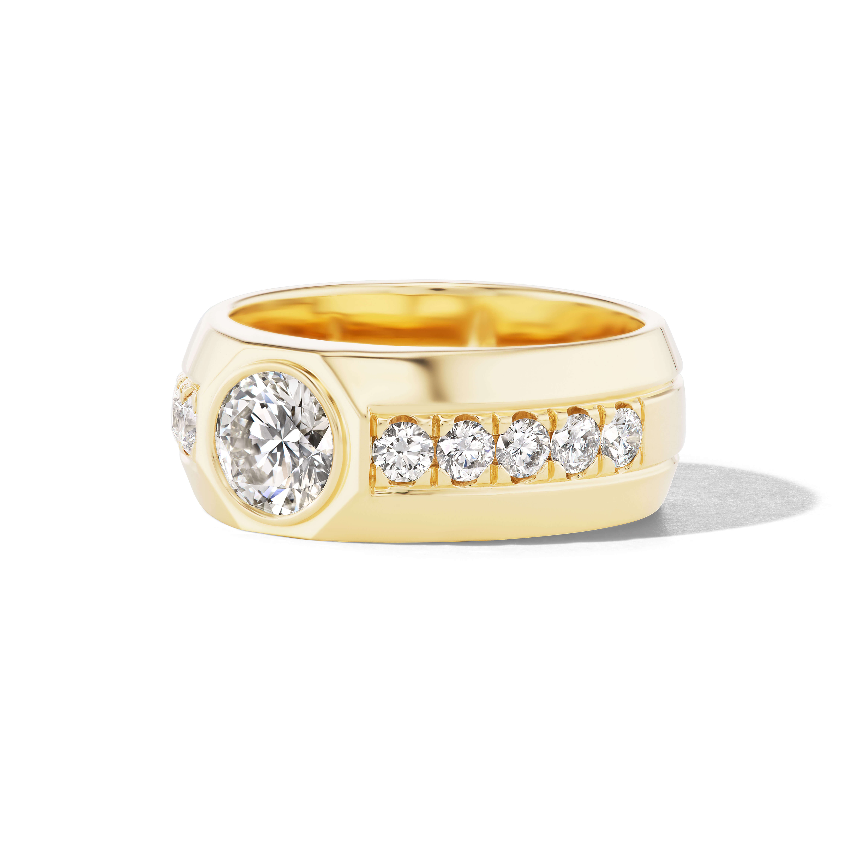 custom gold and diamond men's ring