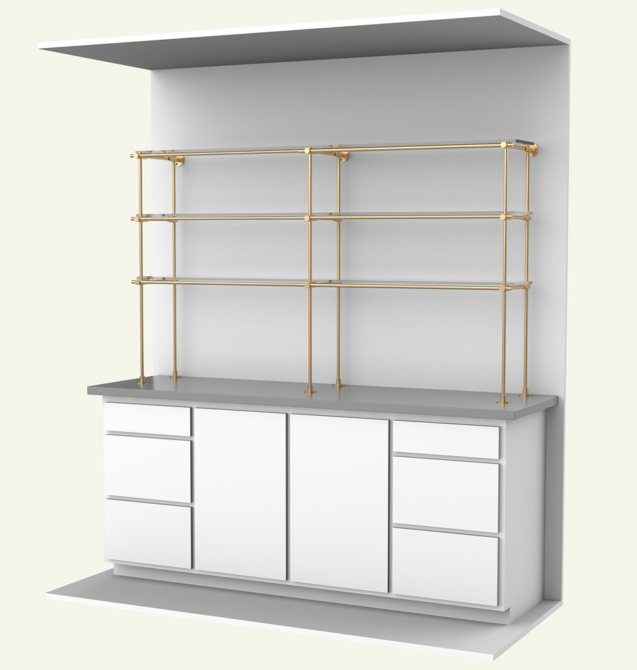 Rod and joint shelving