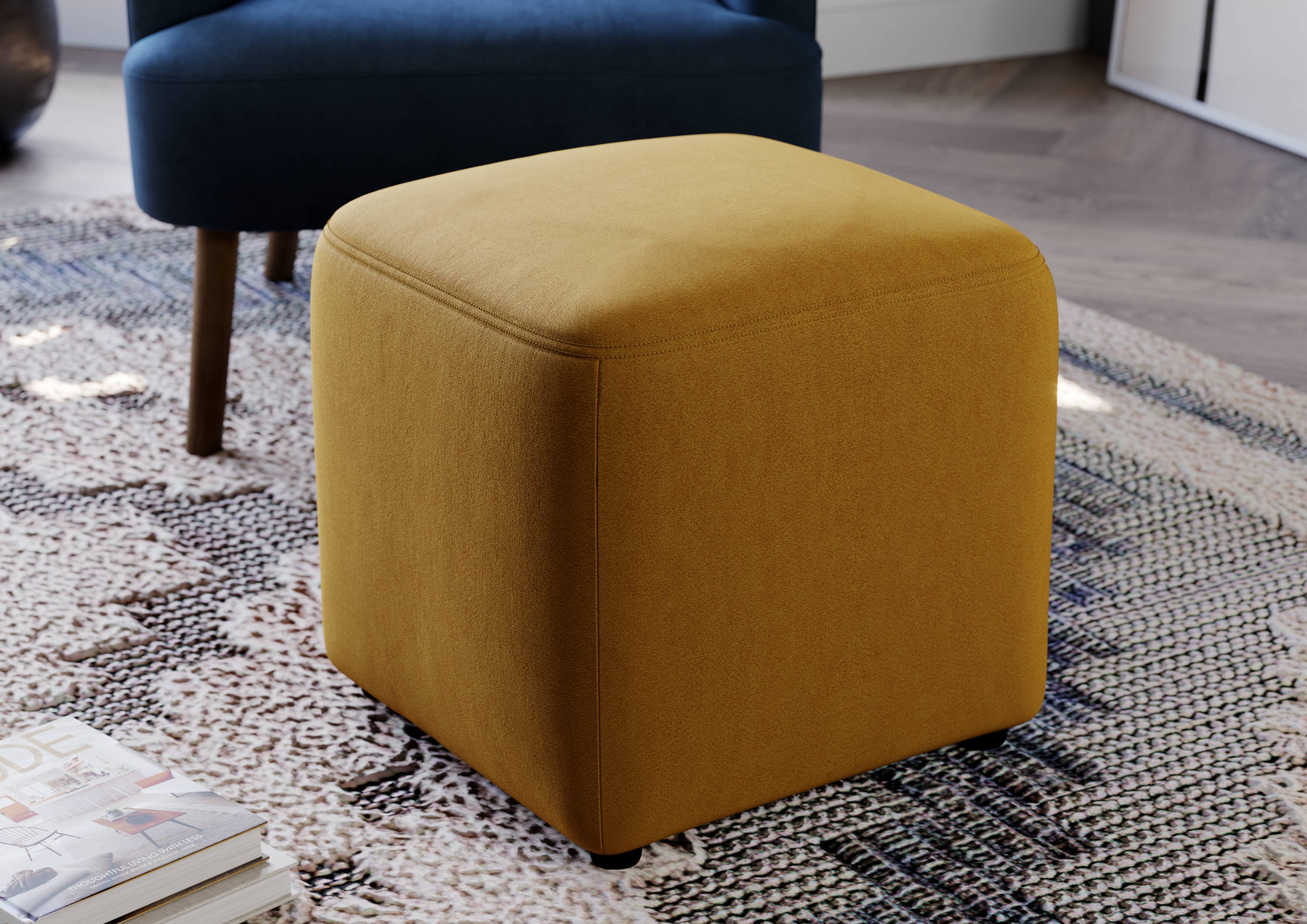 Saffron accent stool