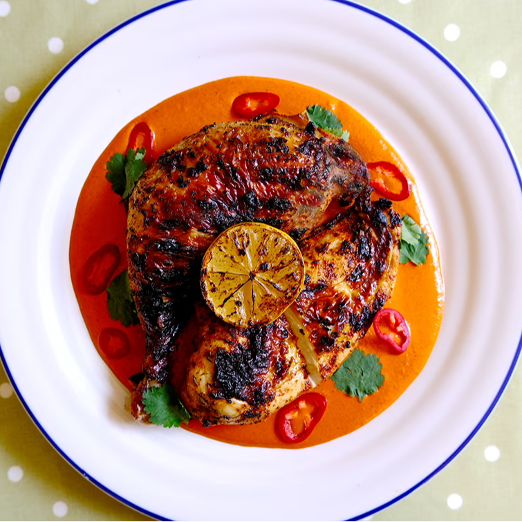 Grilled chicken with mojo rojo