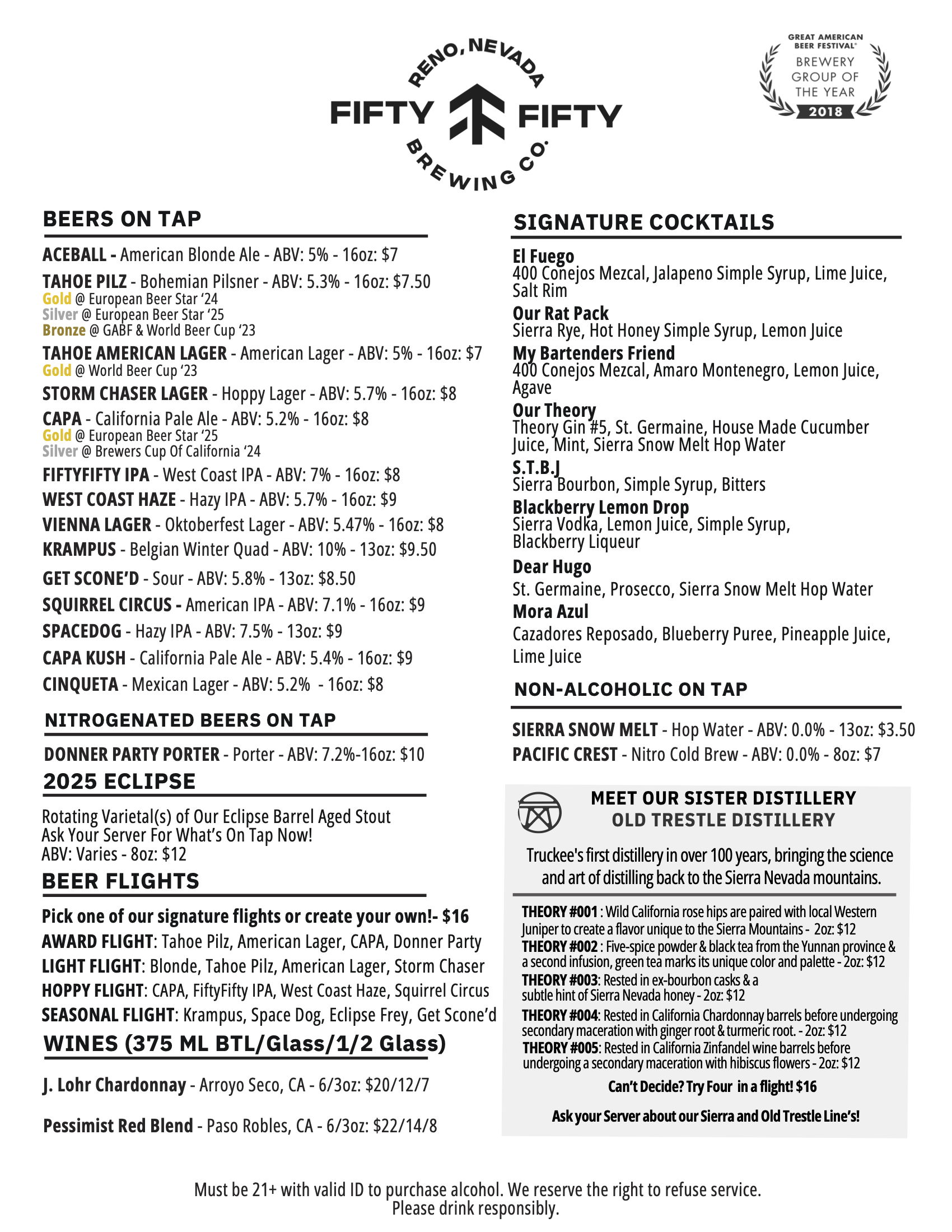 BeerCocktail Menu 