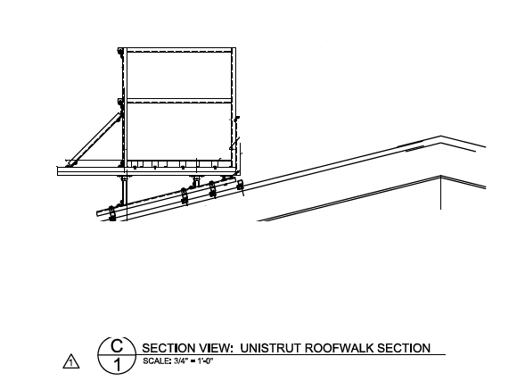 Unistrut Roofwalk engineering drawing