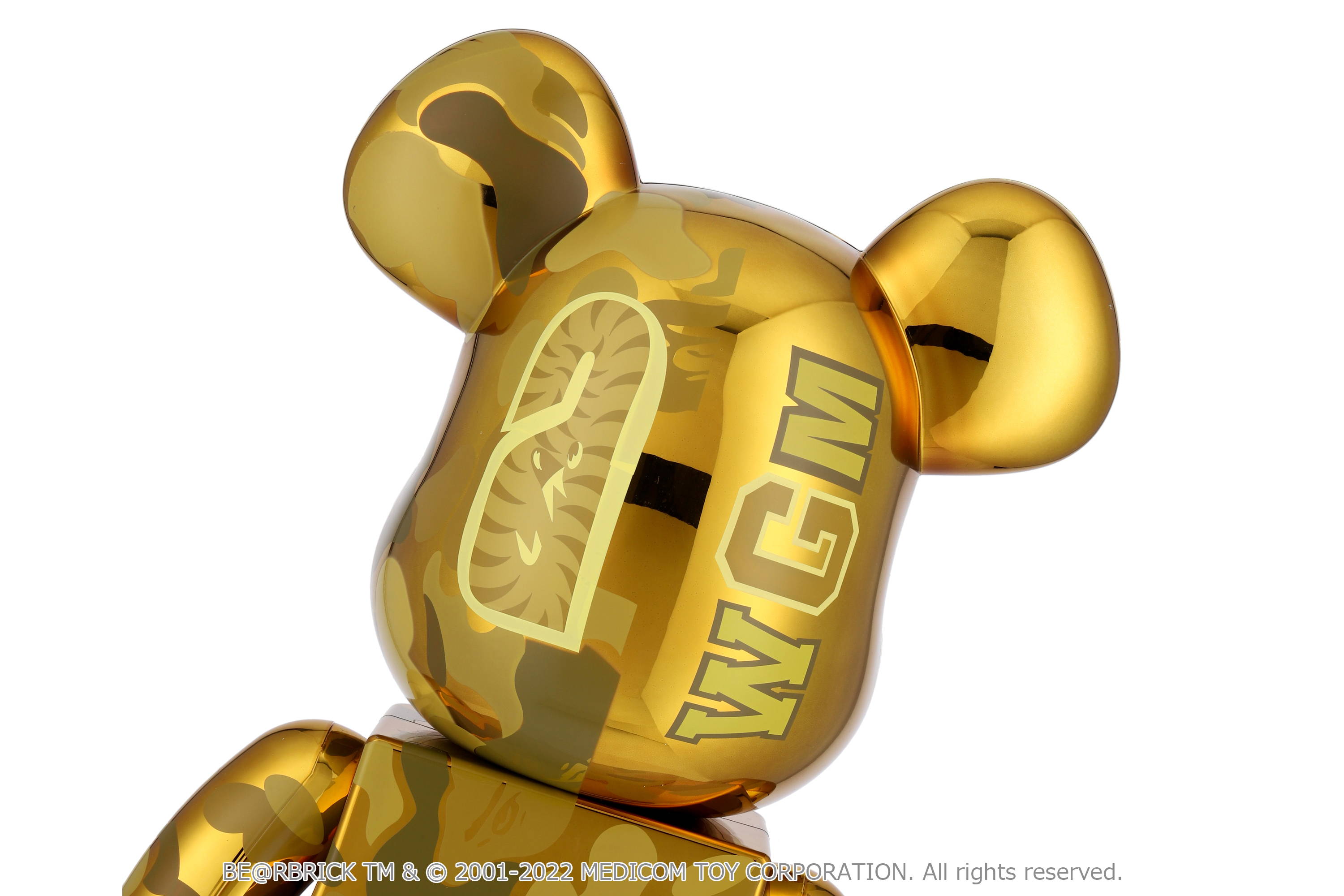 BE@RBRICK BAPE®︎ CAMO SHARK GOLD & SILVER |