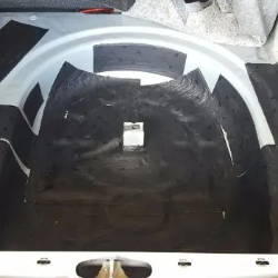 trunk lid covered in sound deadener