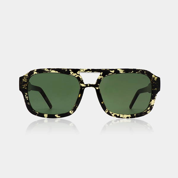 A product image of the A.Kjaerbede Kaya sunglasses in Black and Yellow Tortoise.