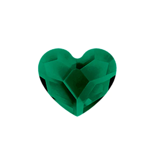 May Emerald Heart Birthstone Crystal