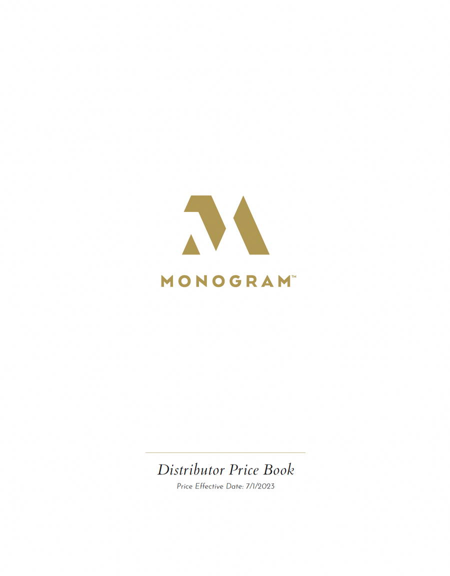 Cover of Monogram Distributor Price Book