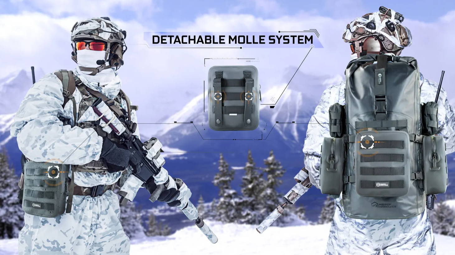 Mission Darkness Dry Shield MOLLE Faraday Pouch detachable system isolates mobile devices and repels water