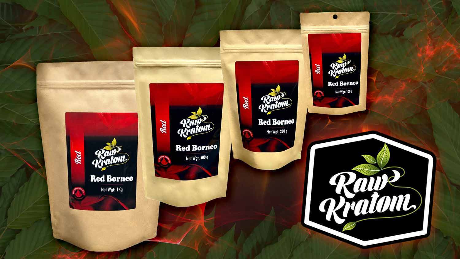 Raw Kratom Powder Red Borneo 100g, 250g, 500g, & 1,000g