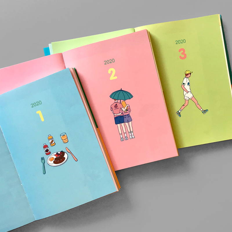 Monthly index - Design Comma-B 2020 Today dated weekly diary planner