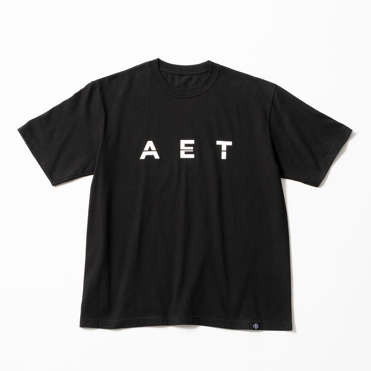 Black t-shirt with the letters