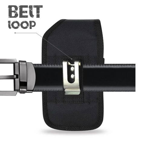 LG Q70 Canvas Case with Metal Belt Clip