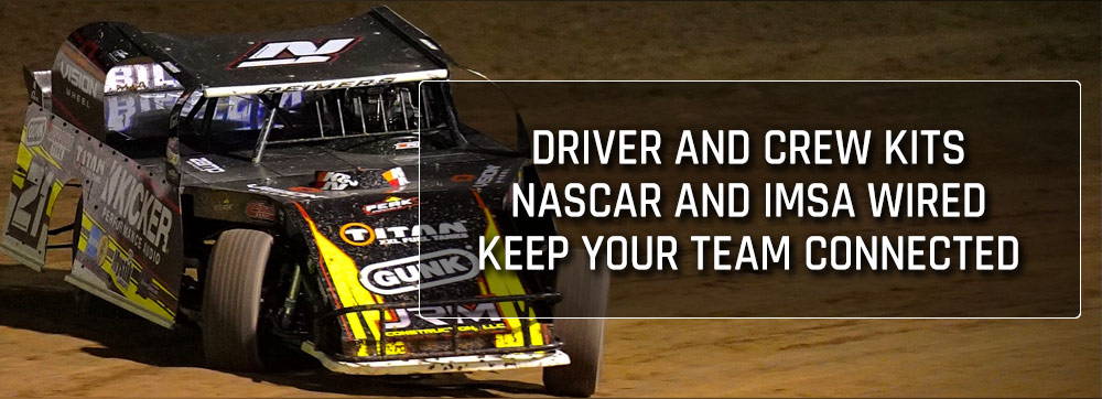 NASCAR and IMSA Communication Kits for Driver, Crew, Spotter