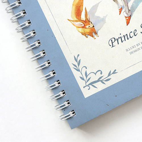 Twin-wire binding - Little prince story spiral undated monthly diary notebook