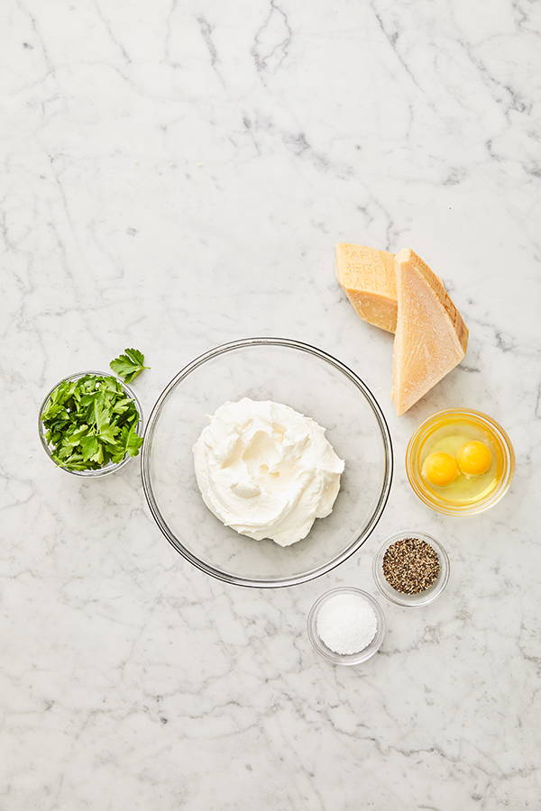 Ricotta in a bowl
