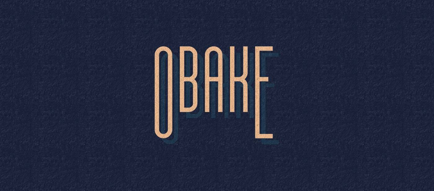 Una textura sans serif condensada con una sombra retro.  Fuentes Retro y Vintage Gratis: Obake