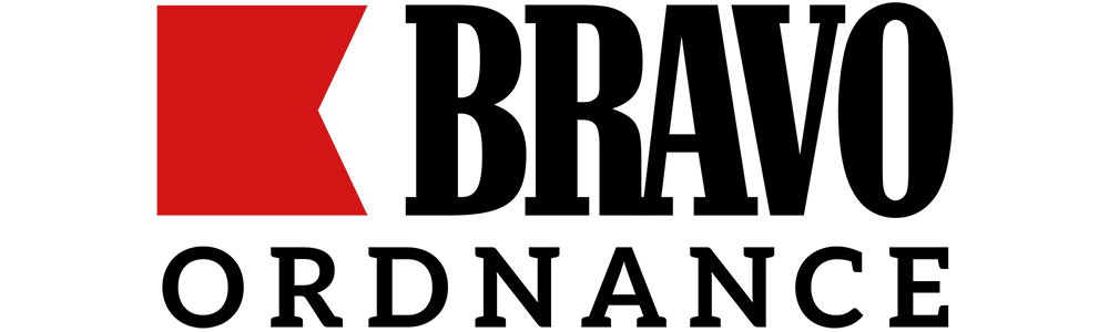 Logo of Bravo Ordnance with red and black text.