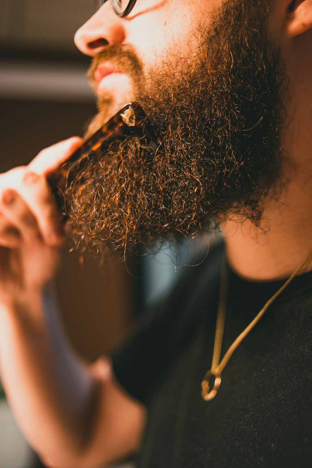 woman in black crew neck shirt