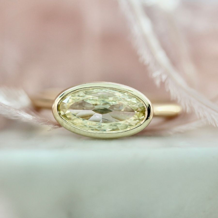 LemonCookieMovalCutDiamondRing