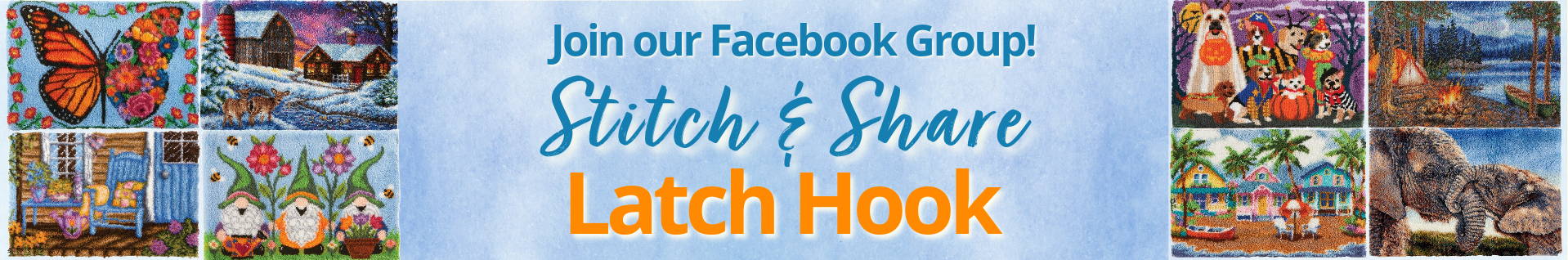 Join our Facebook Group! Stitch & Share Latch Hook.