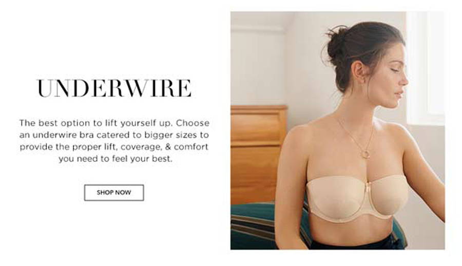 underwire bras shop now