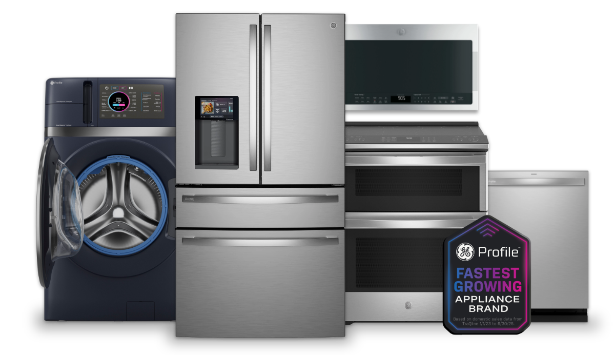 A collection of modern kitchen appliances, including a refrigerator, oven, and dishwasher.