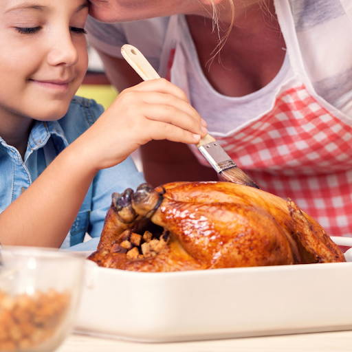 basting a turkey