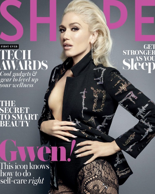 Magazine cover featuring a woman in a stylish outfit, promoting self-care.