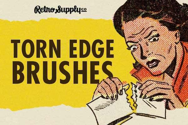 Torn Edge brushes by RetroSupply Co