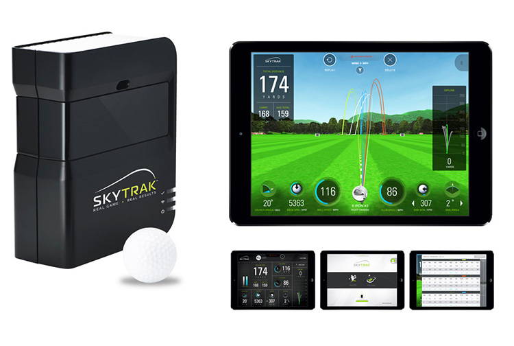 SkyTrak golf launch monitor and home simulator