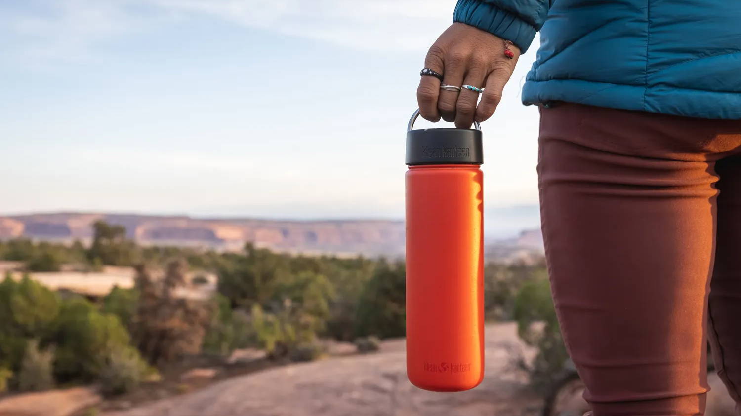 non-insulated wide mouth bottle in  Tiger Lily
