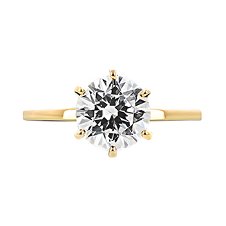 Round cut lab grown diamond