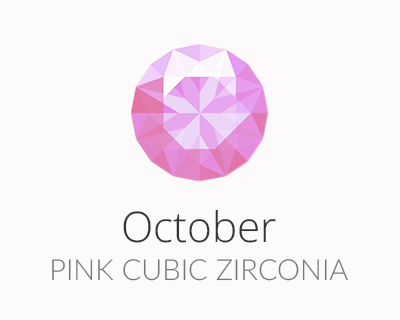 October - Pink Cubic Zirconia