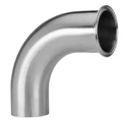 Polished 90° Clamp x Weld Elbow - L2CM - 316L Stainless Steel Sanitary Butt Weld Fitting (3-A)