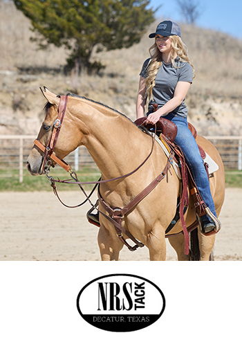 Woman riding a tan horse in a rural setting, wearing casual attire.
