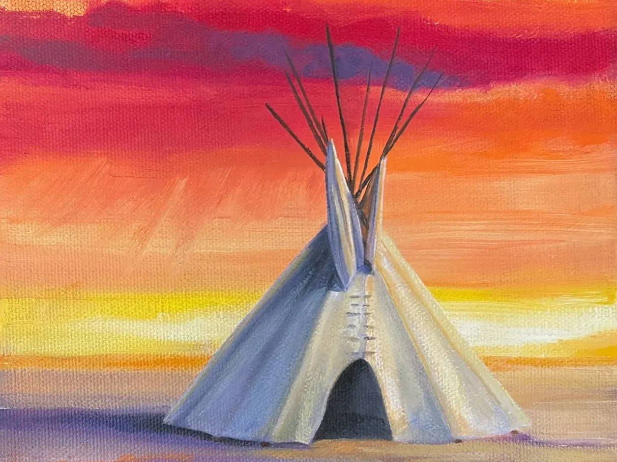 Tamara Rymer. Native American Art. Native American painting. sorrel sky. santa fe art gallery. david yarrow.