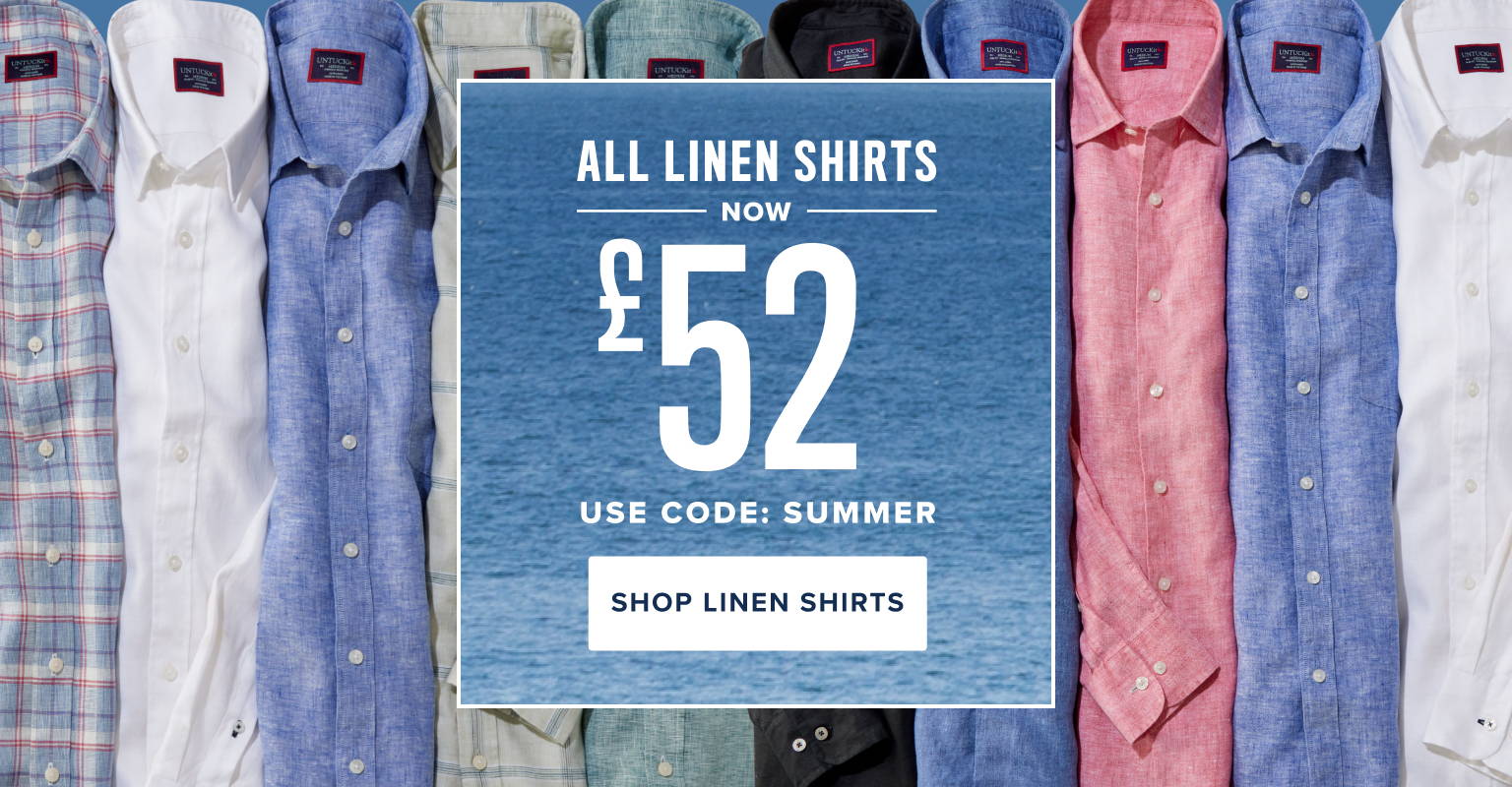 all linen shirts now £52. use code: summer